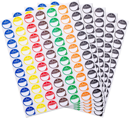 Date Stickers for Food - Day of The Week Day Dots Removable Food Labels | 0.75" Date Dot Stickers for Food Containers, 3500 Labels with Dispenser Box