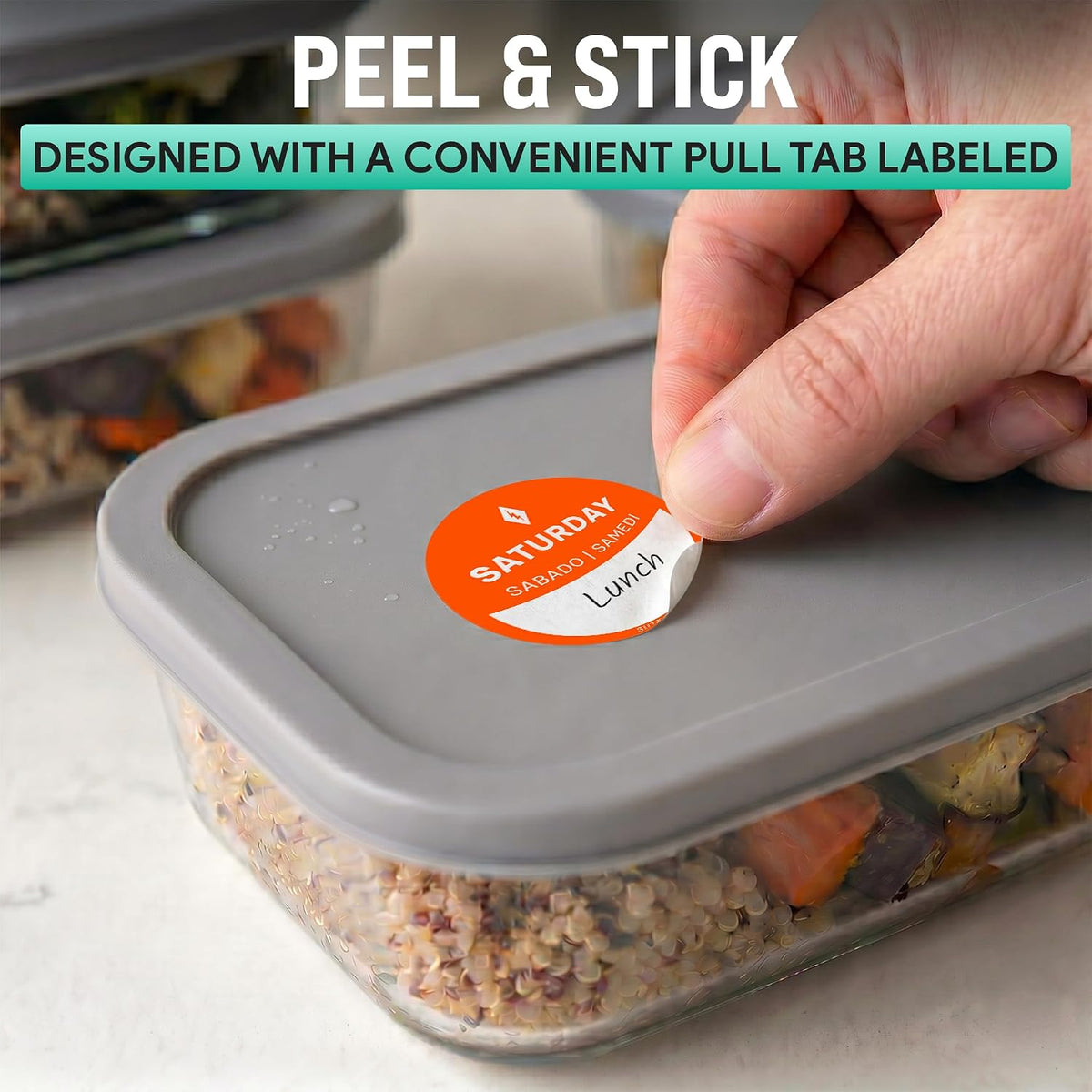 Date Stickers for Food - Day of The Week Day Dots Removable Food Labels | 0.75" Date Dot Stickers for Food Containers, 3500 Labels with Dispenser Box