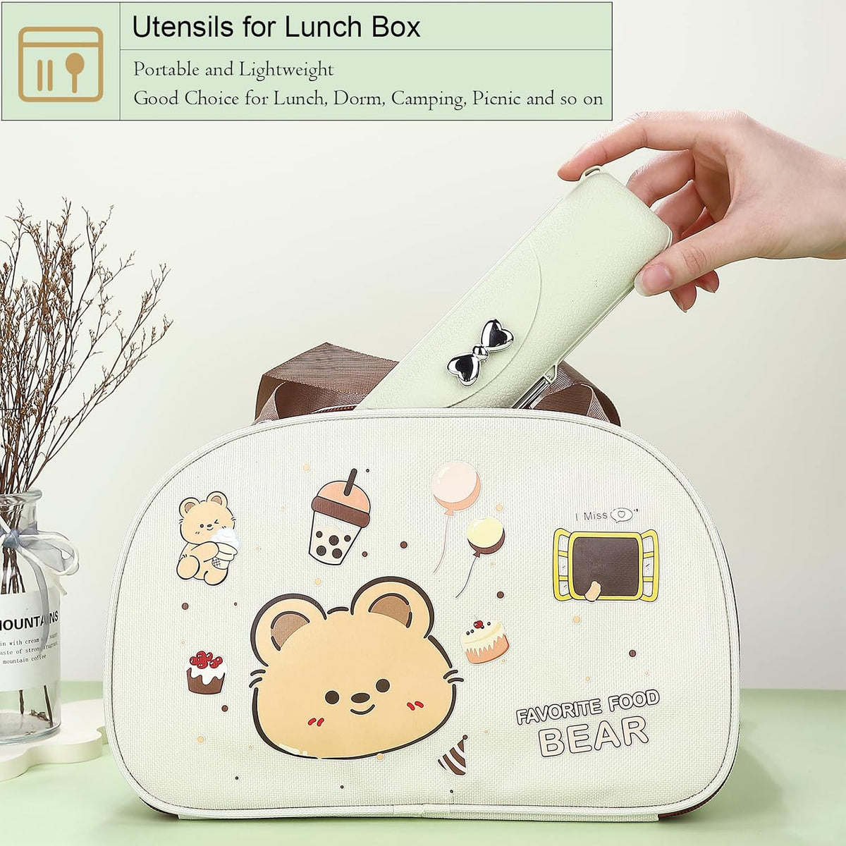 Travel Silverware Set with Case,Portable Lunch Utensils Set for Work