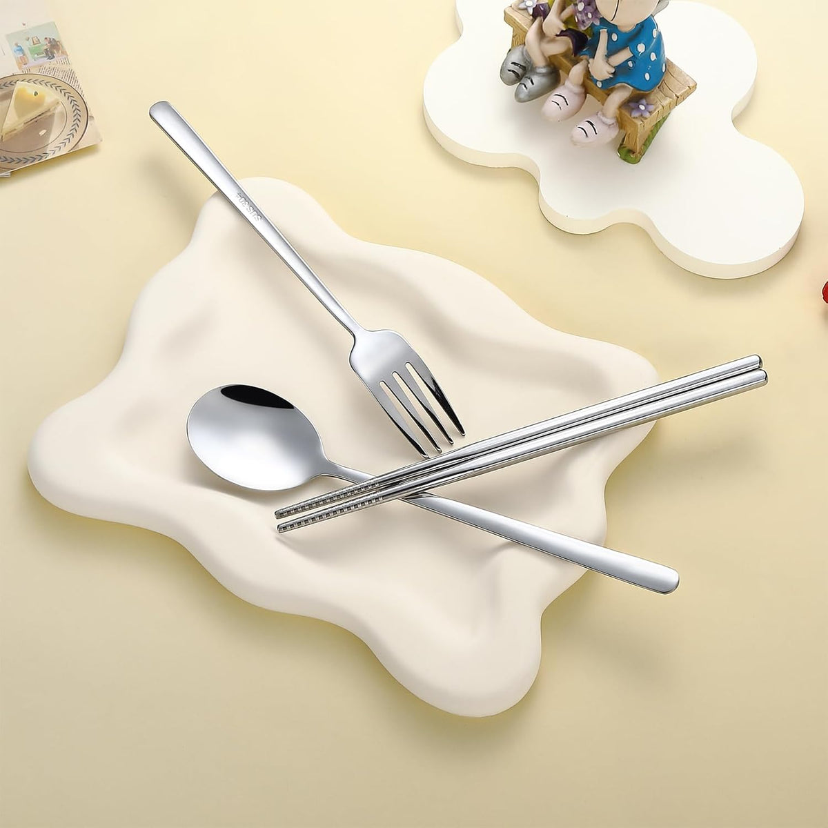 Travel Silverware Set with Case,Portable Lunch Utensils Set for Work