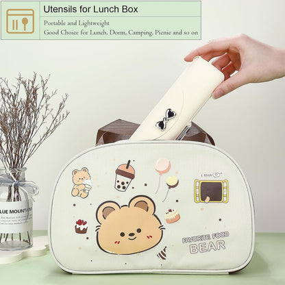 Travel Silverware Set with Case,Portable Lunch Utensils Set for Work
