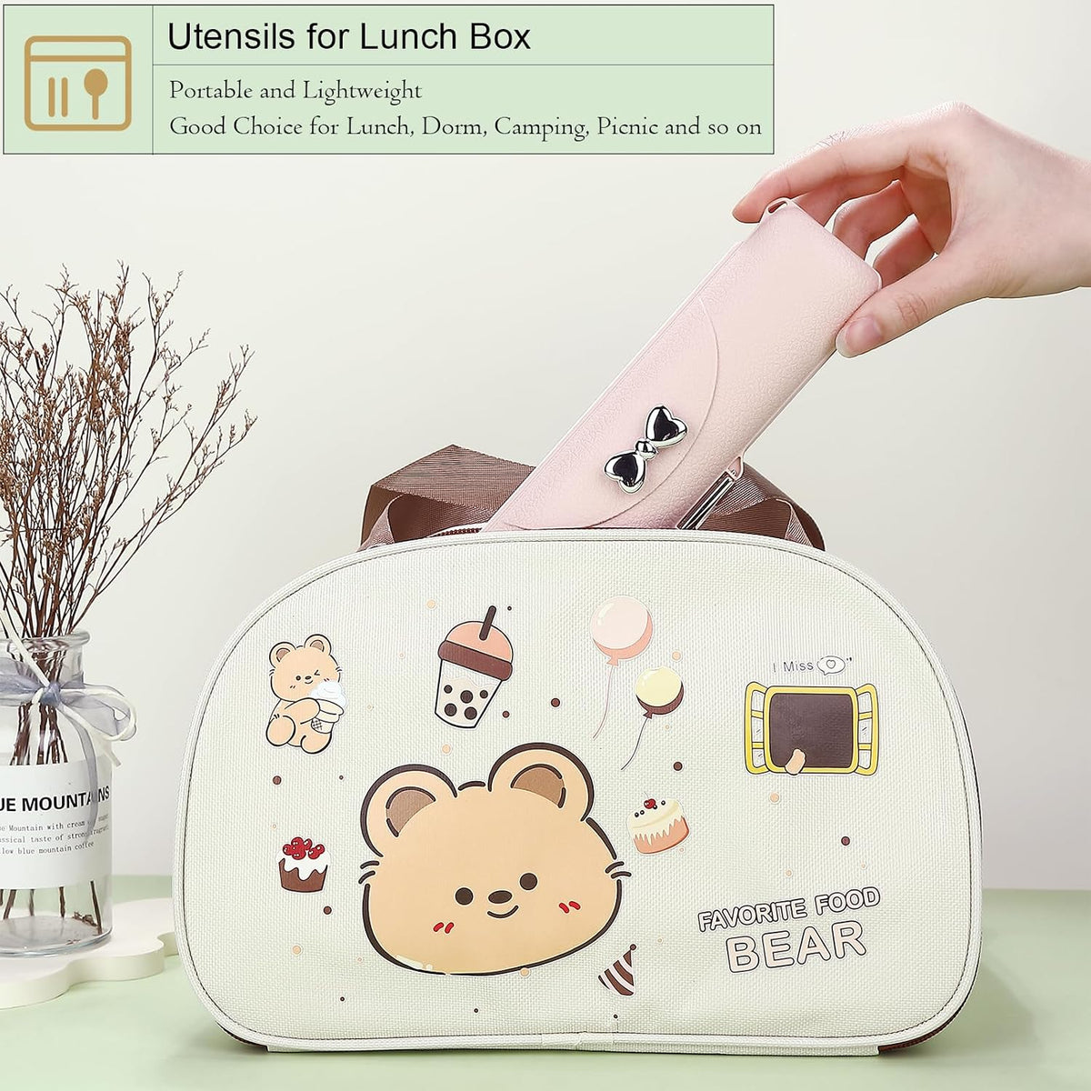 Travel Silverware Set with Case,Portable Lunch Utensils Set for Work