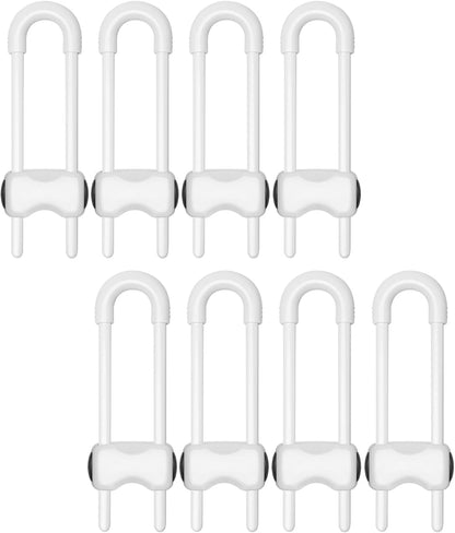 Cabinet Locks for Babies,Child Proof Cabinet Locks,4 Pack,White