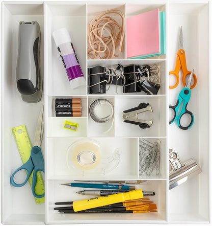 Expandable Junk Drawer Desk Organizer Storage Tray
