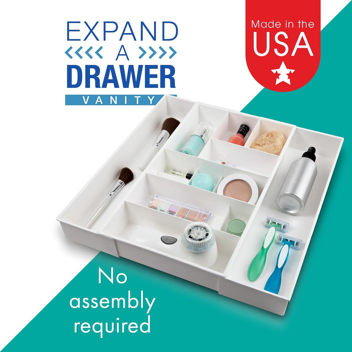 Expandable Junk Drawer Desk Organizer Storage Tray