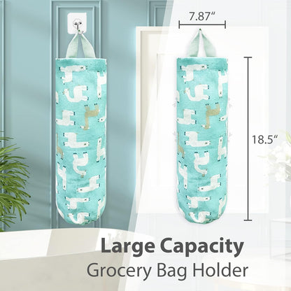 Plastic Bag Holder, Reusable Grocery Bag Organizer, Wall Mount, 1 Pack, Seaweed | 1 Pack