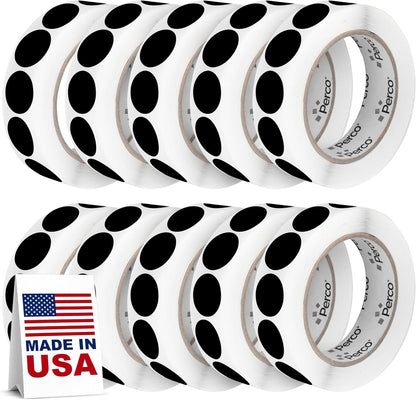Neon Green Round Circle Dot Sticker 1-Inch Labels with Easy-Tear Perforation, 1,000 Stickers per Roll - in Stock, Approved & Available Labels, High Visibility, Strong Adhesive—Made in USA