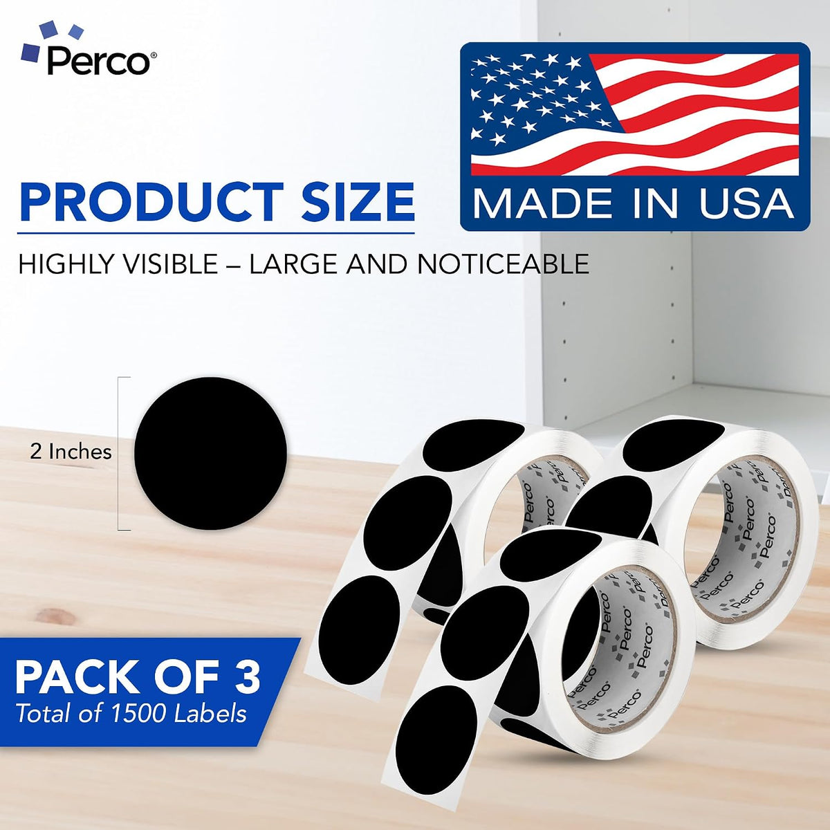 Neon Green Round Circle Dot Sticker 1-Inch Labels with Easy-Tear Perforation, 1,000 Stickers per Roll - in Stock, Approved & Available Labels, High Visibility, Strong Adhesive—Made in USA