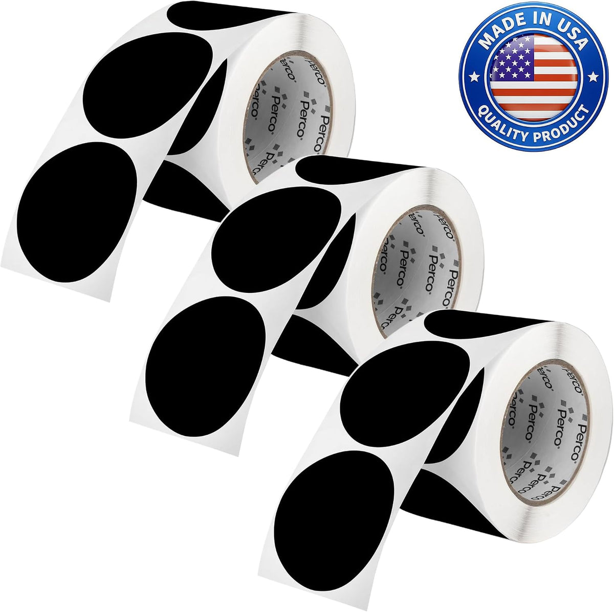Neon Green Round Circle Dot Sticker 1-Inch Labels with Easy-Tear Perforation, 1,000 Stickers per Roll - in Stock, Approved & Available Labels, High Visibility, Strong Adhesive—Made in USA