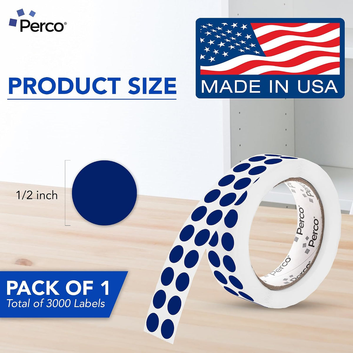 Neon Green Round Circle Dot Sticker 1-Inch Labels with Easy-Tear Perforation, 1,000 Stickers per Roll - in Stock, Approved & Available Labels, High Visibility, Strong Adhesive—Made in USA