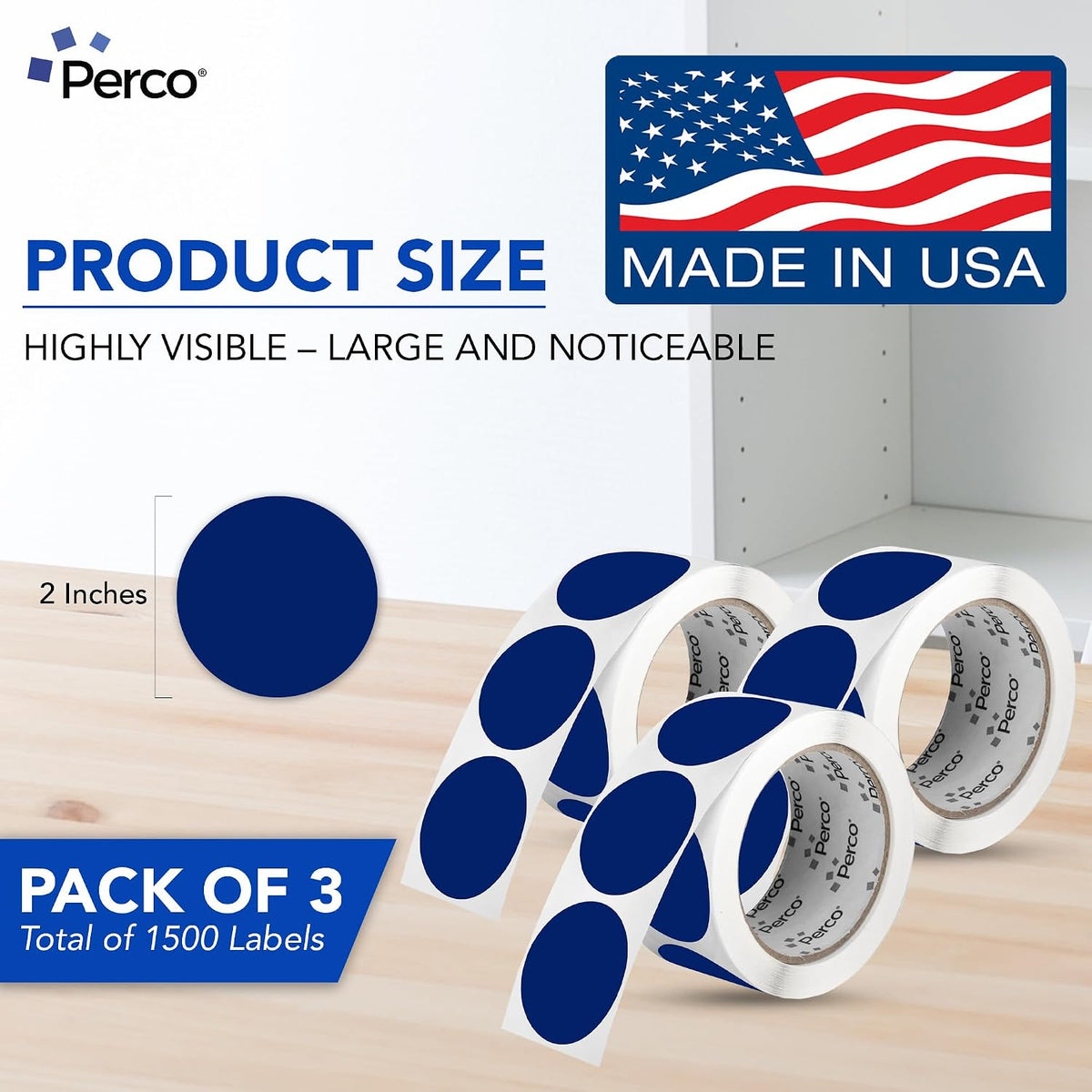 Neon Green Round Circle Dot Sticker 1-Inch Labels with Easy-Tear Perforation, 1,000 Stickers per Roll - in Stock, Approved & Available Labels, High Visibility, Strong Adhesive—Made in USA