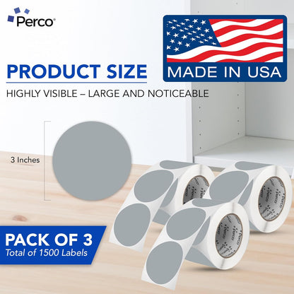 Neon Green Round Circle Dot Sticker 1-Inch Labels with Easy-Tear Perforation, 1,000 Stickers per Roll - in Stock, Approved & Available Labels, High Visibility, Strong Adhesive—Made in USA