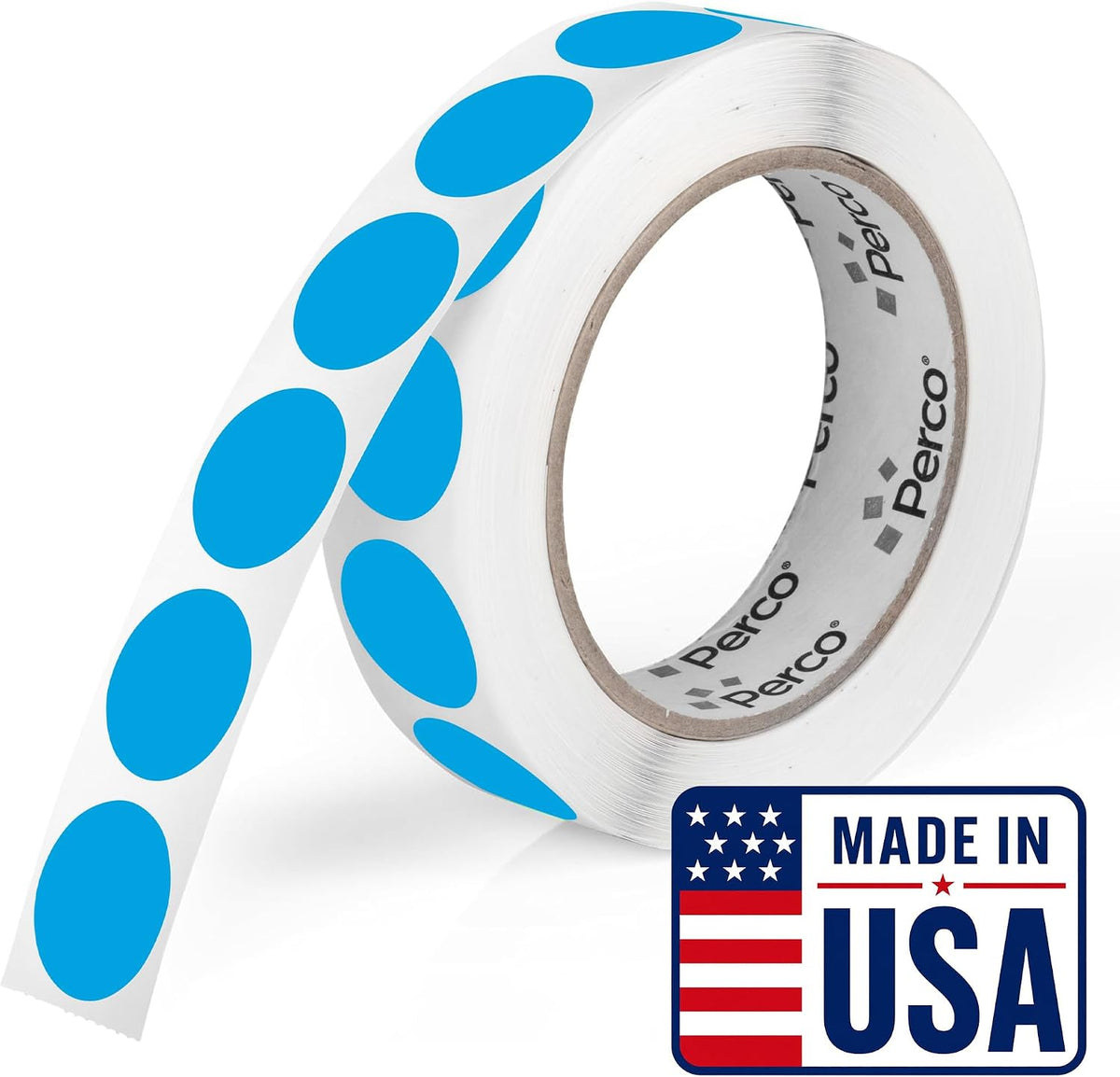 Neon Green Round Circle Dot Sticker 1-Inch Labels with Easy-Tear Perforation, 1,000 Stickers per Roll - in Stock, Approved & Available Labels, High Visibility, Strong Adhesive—Made in USA