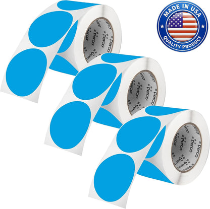 Neon Green Round Circle Dot Sticker 1-Inch Labels with Easy-Tear Perforation, 1,000 Stickers per Roll - in Stock, Approved & Available Labels, High Visibility, Strong Adhesive—Made in USA