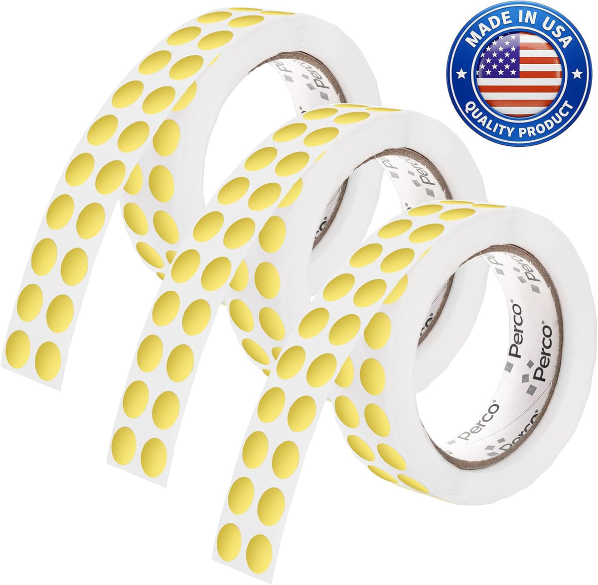 Neon Green Round Circle Dot Sticker 1-Inch Labels with Easy-Tear Perforation, 1,000 Stickers per Roll - in Stock, Approved & Available Labels, High Visibility, Strong Adhesive—Made in USA