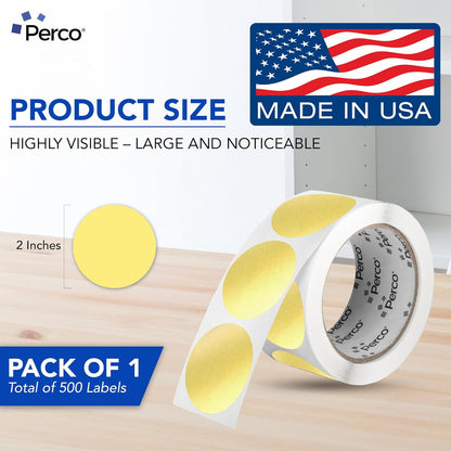 Neon Green Round Circle Dot Sticker 1-Inch Labels with Easy-Tear Perforation, 1,000 Stickers per Roll - in Stock, Approved & Available Labels, High Visibility, Strong Adhesive—Made in USA