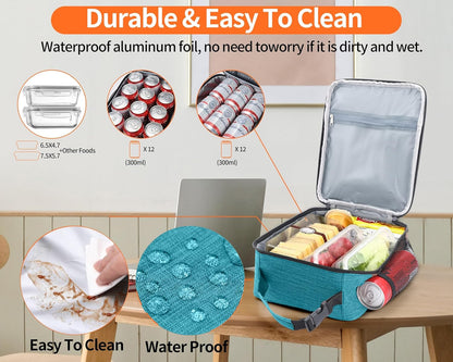 Lunch Box for Men - Reusable Lunch Bag Men Adult Women- Insulated Small LunchBox