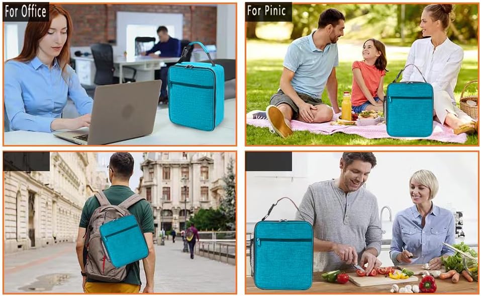 Lunch Box for Men - Reusable Lunch Bag Men Adult Women- Insulated Small LunchBox