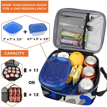 Lunch Box for Men - Reusable Lunch Bag Men Adult Women- Insulated Small LunchBox
