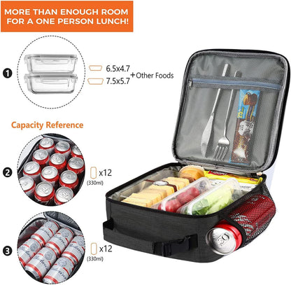 Lunch Box for Men - Reusable Lunch Bag Men Adult Women- Insulated Small LunchBox