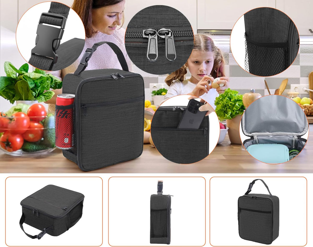 Lunch Box for Men - Reusable Lunch Bag Men Adult Women- Insulated Small LunchBox