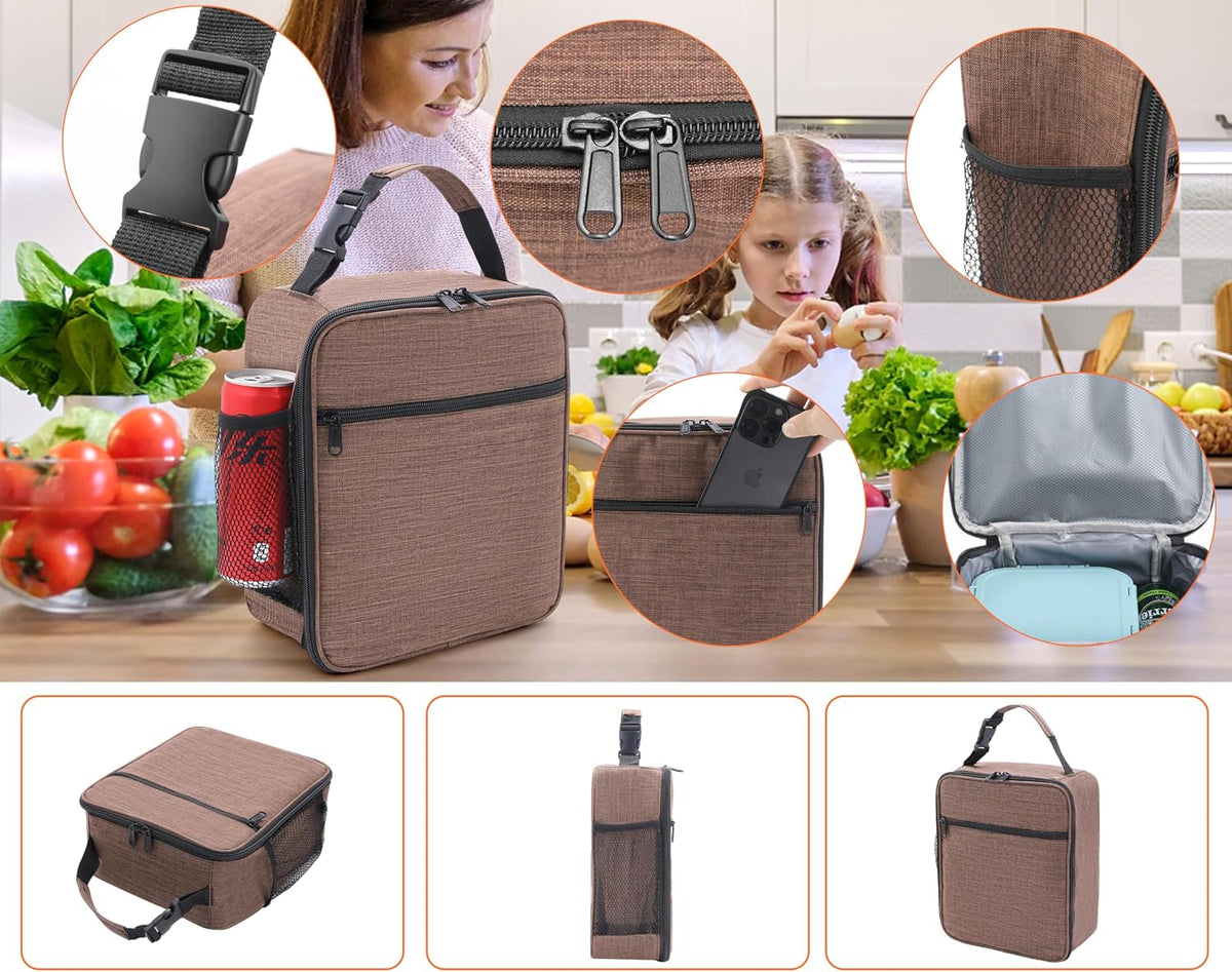 Lunch Box for Men - Reusable Lunch Bag Men Adult Women- Insulated Small LunchBox