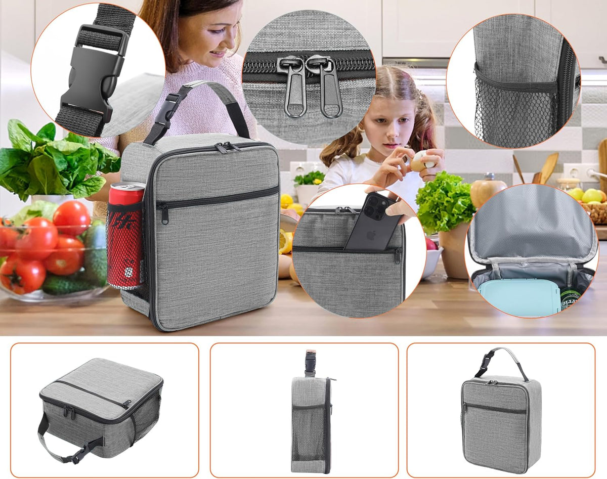 Lunch Box for Men - Reusable Lunch Bag Men Adult Women- Insulated Small LunchBox