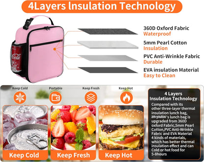 Lunch Box for Men - Reusable Lunch Bag Men Adult Women- Insulated Small LunchBox