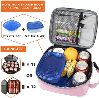 Lunch Box for Men - Reusable Lunch Bag Men Adult Women- Insulated Small LunchBox