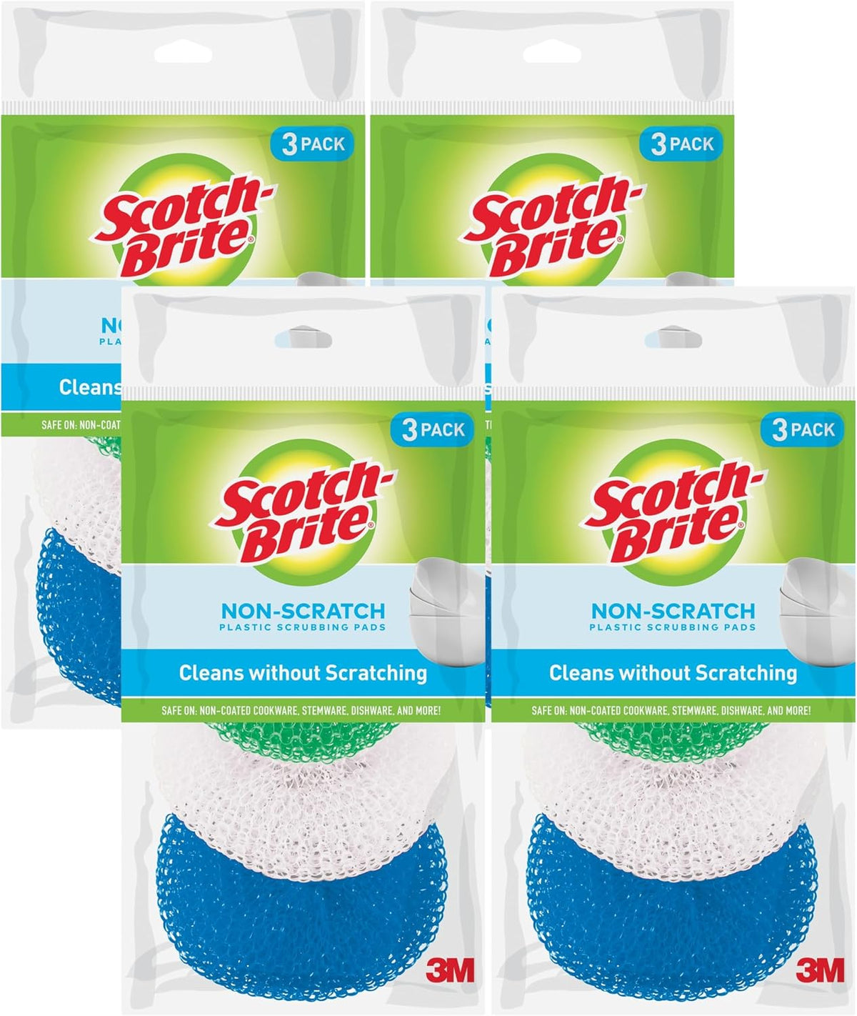 Non-Scratch Plastic Scrubbing Pads