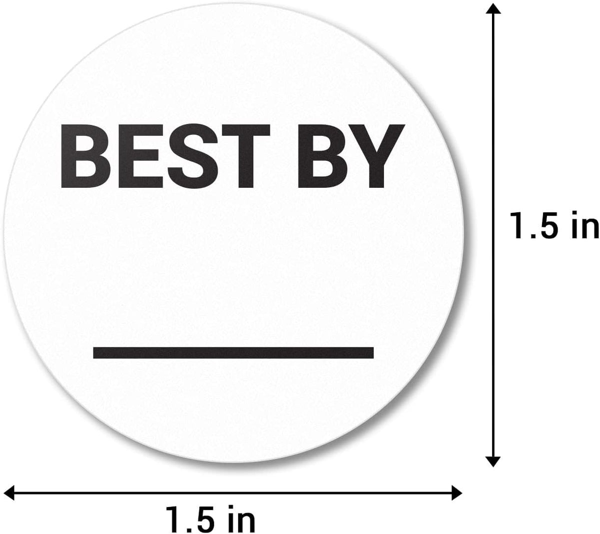 300 Count Expiration Date Stickers, 1.5 inch Circle Dot