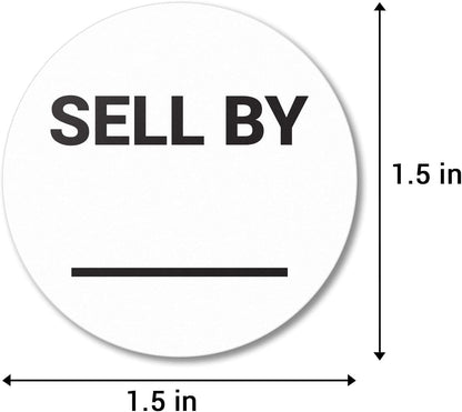 300 Count Expiration Date Stickers, 1.5 inch Circle Dot