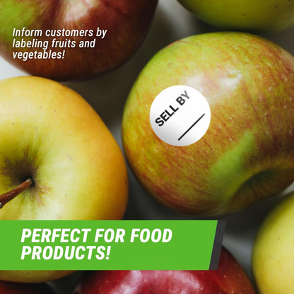 300 Count Expiration Date Stickers, 1.5 inch Circle Dot