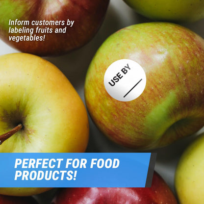 300 Count Expiration Date Stickers, 1.5 inch Circle Dot