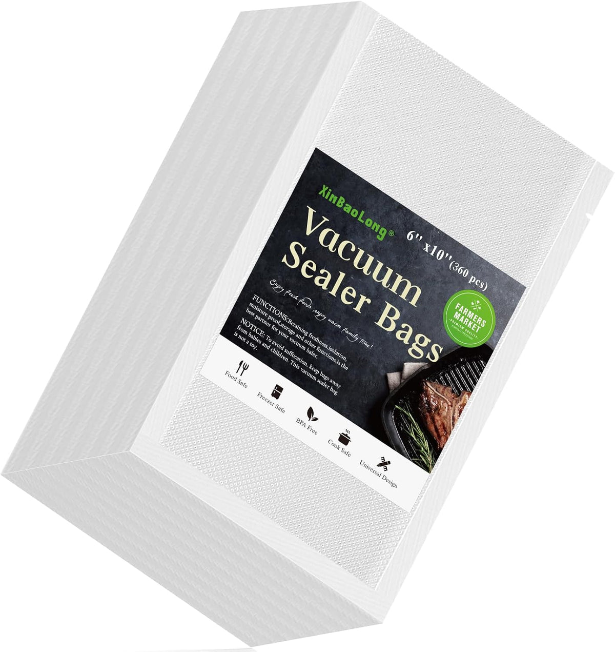 Vacuum Sealer Bags, 11"x16" Gallon, 8"x12" Quart, 6"x10" Pint, 150Pcs