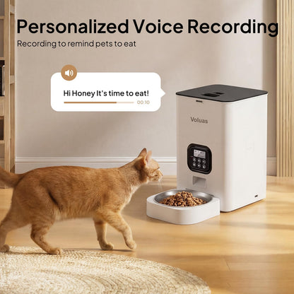 Automatic Cat Feeder, 4L Timed Dry Food Dispenser for Cats & Dogs