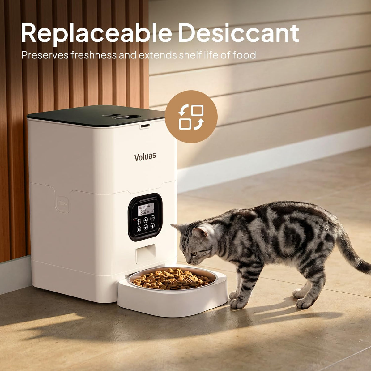 Automatic Cat Feeder, 4L Timed Dry Food Dispenser for Cats & Dogs