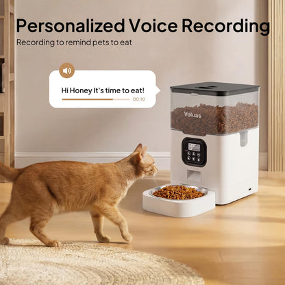 Automatic Cat Feeder, 4L Timed Dry Food Dispenser for Cats & Dogs