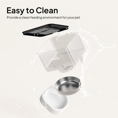 Automatic Cat Feeder, 4L Timed Dry Food Dispenser for Cats & Dogs