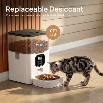Automatic Cat Feeder, 4L Timed Dry Food Dispenser for Cats & Dogs