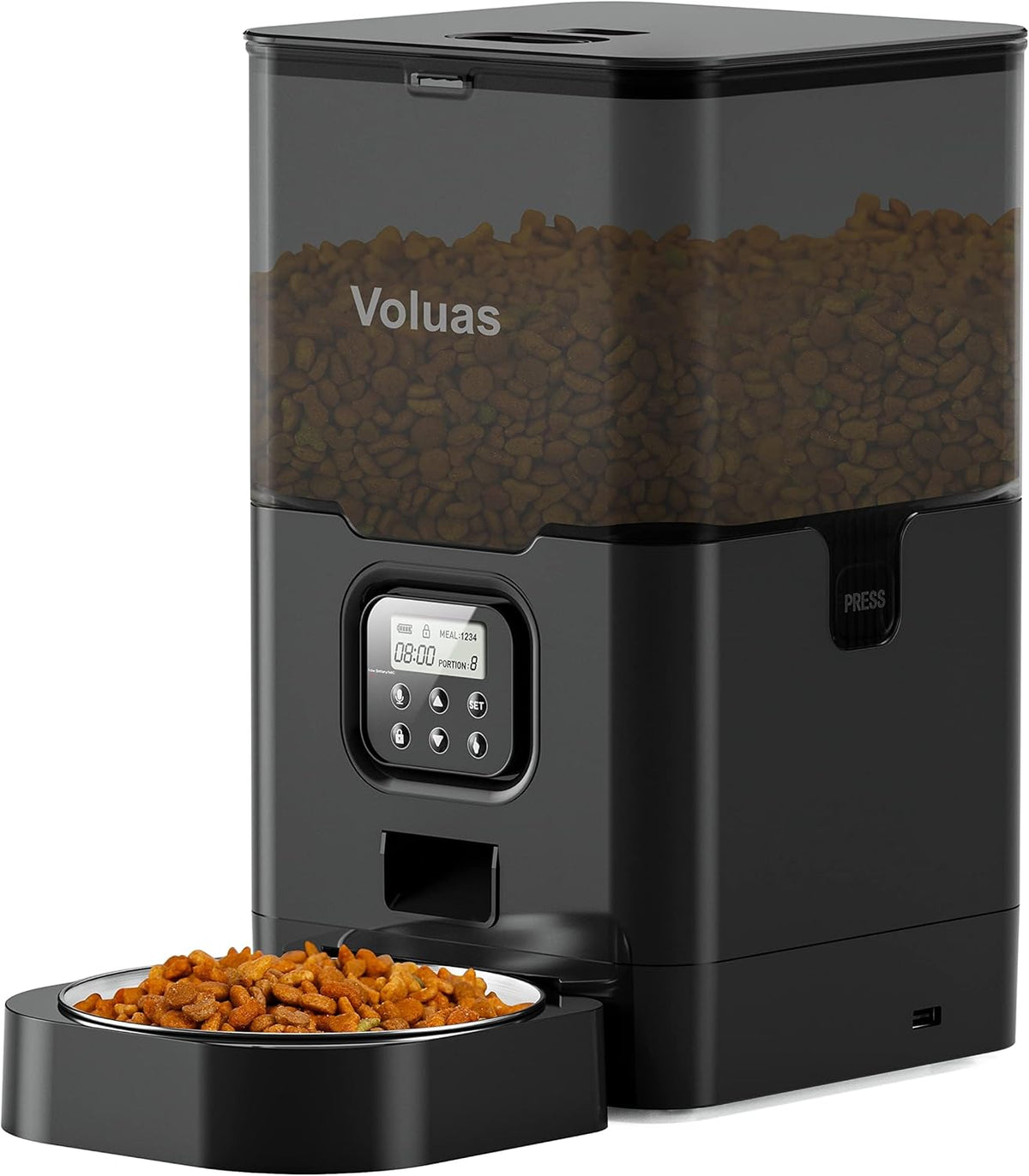 Automatic Cat Feeder, 4L Timed Dry Food Dispenser for Cats & Dogs