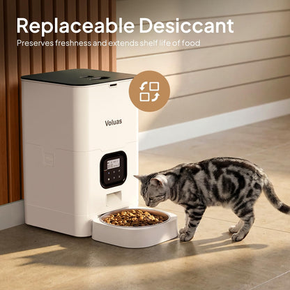Automatic Cat Feeder, 4L Timed Dry Food Dispenser for Cats & Dogs