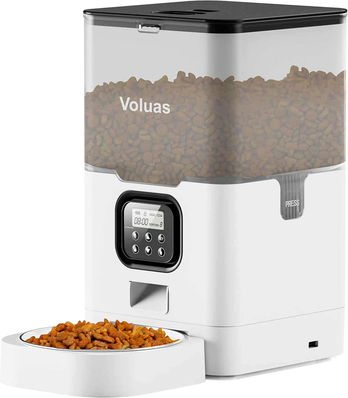 Automatic Cat Feeder, 4L Timed Dry Food Dispenser for Cats & Dogs