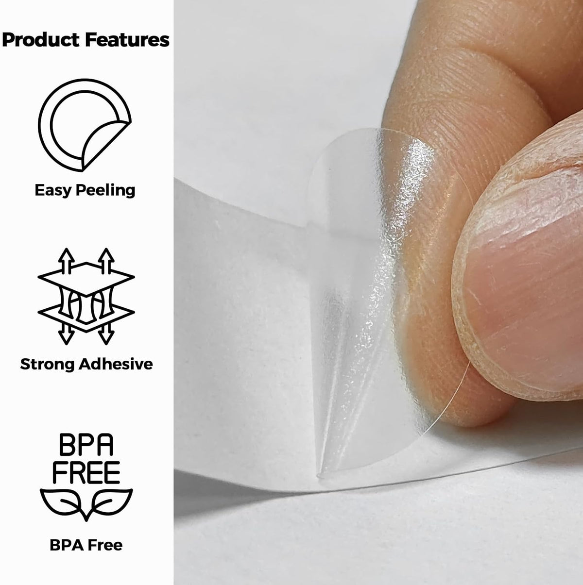 1000 Clear Circle Stickers for Sealing - 1" Round Transparent Labels | 3X Stronger Adhesive, Waterproof & Residue-Free Removable Clear Stickers for Envelopes, Packaging, Mailing & Crafts