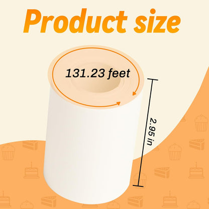 Baking Parchment Paper Side Liners - 2.95 in x 131.23 ft Cake Pan Side Liner Roll Parchment Paper Strips for Round Cake Pans, Cheesecake Springform Pan, Heat Resistant Kitchen Paper