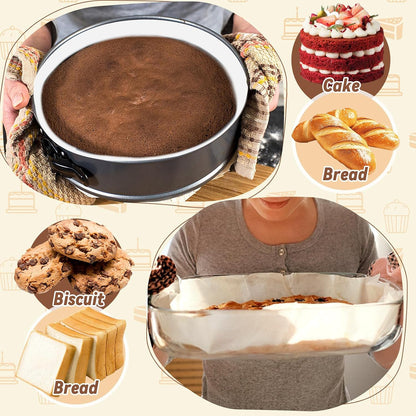 Baking Parchment Paper Side Liners - 2.95 in x 131.23 ft Cake Pan Side Liner Roll Parchment Paper Strips for Round Cake Pans, Cheesecake Springform Pan, Heat Resistant Kitchen Paper