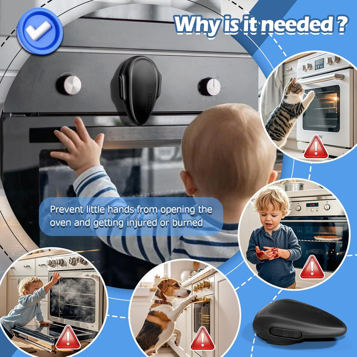 Oven Lock Child Safety - Baby Proofing Oven Door Locks - Oven Front Lock