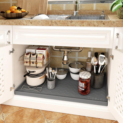 Under Sink Mats for Kitchen Waterproof 34" x 22", Cabinet Liner