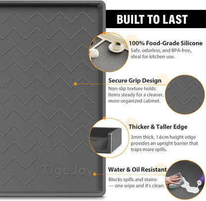 Under Sink Mats for Kitchen Waterproof 34" x 22", Cabinet Liner