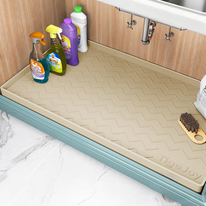 Under Sink Mats for Kitchen Waterproof 34" x 22", Cabinet Liner